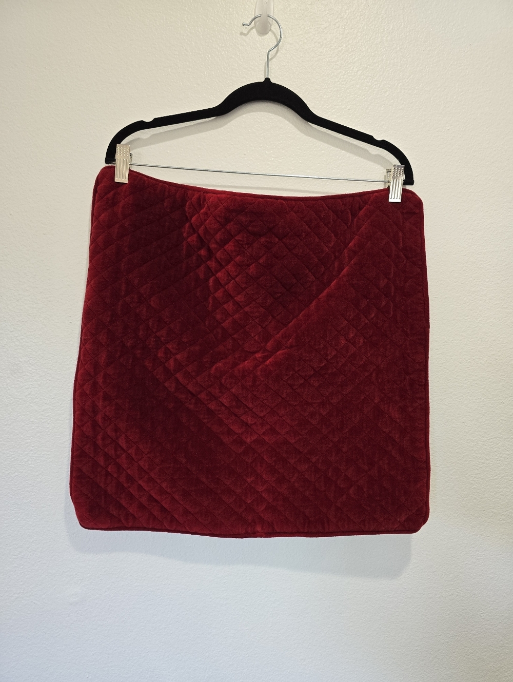 Ralph Lauren Home Velvet Throw Pillow Cover in Deep Red